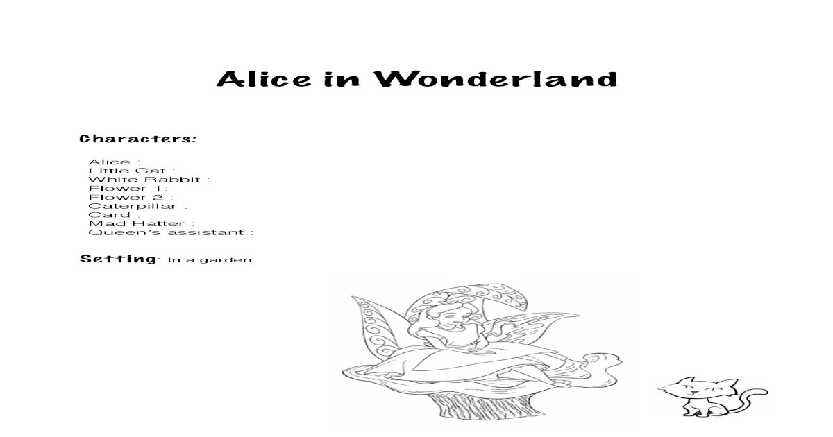 Alice in wonderland jr script