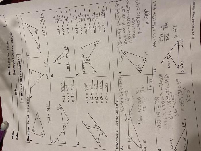 Quiz 4-1 classifying and solving for sides