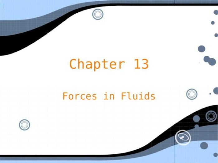 Fluids forces