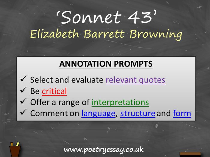 Elizabeth barrett browning's sonnet 43 primarily expresses