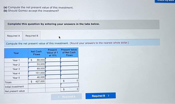 The net present value of a project is blank______.