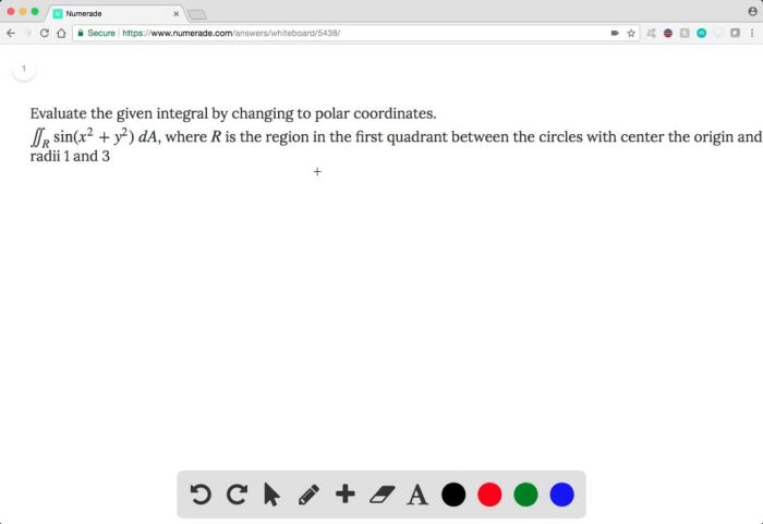 Evaluate changing y2 coordinates polar x2 where